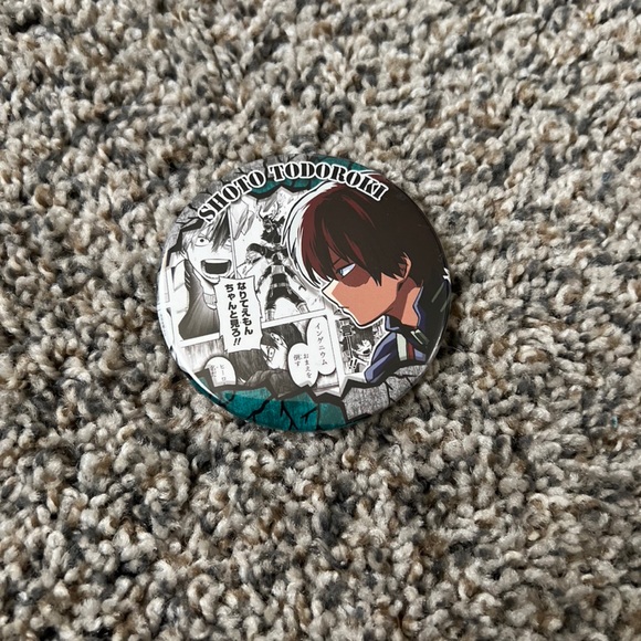 🔥🌟3/$15 My Hero Academia Todoroki Can Badge from Japan - Picture 2 of 3